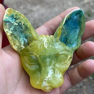 (Sold) Green Egyptian kitty molds